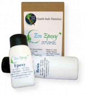Earth Safe Finishes ECOEPOXY32 32 oz Eco Epoxy Kit; Two part epoxy resin; Use with a brush, brayer, pallet knife, or rag; Pot life is over 2 hours; Use as an adhesive, topcoat, laminate, fabric stiffener, and more; Creates a strong, hard finish yet remains flexible, mar resistant, and self leveling with no bubbles; UPC 718122640188 (ECOEPOXY32 ECO-EPOXY32 ECOEPOXY-32 EARTHSAFEFINISHESECOEPOXY32 EARTH-SAFE-FINISHESECOEPOXY32 EARTH-SAFE-FINISHES-ECOEPOXY32) 