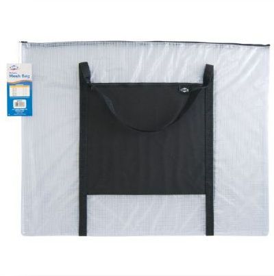 Alvin NBH2331 Deluxe Mesh Bag 23 x 31 inches, Color Black/Gray; Ideal for drafting kits, drawings, artwork, documents, and much more, these bags offer visibility and protection; Durable see through vinyl is reinforced with mesh webbing for strength; Shipping Dimensions 24.00 x 32.00 x 0.50 inches; Shipping Weight 1.14 lbs; UPC 088354801306 (NBH-2331 NBH/2331  N-B-H2331 ALVINNBH2331 ALVIN-NBH2331)