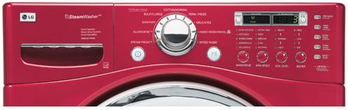 Lg Wm2487hrma Front Load Stream Washer With 4 2 Cu Ft Capacity 9 Wash Cycles 1200 Rpm Spin Speed And Allergiene Steamfresh Cycleallergiene Cycle Intelligent Electronic Controls With Dual Led Display And Dial A Cycle